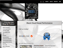 Tablet Screenshot of blackclouddiesel.com